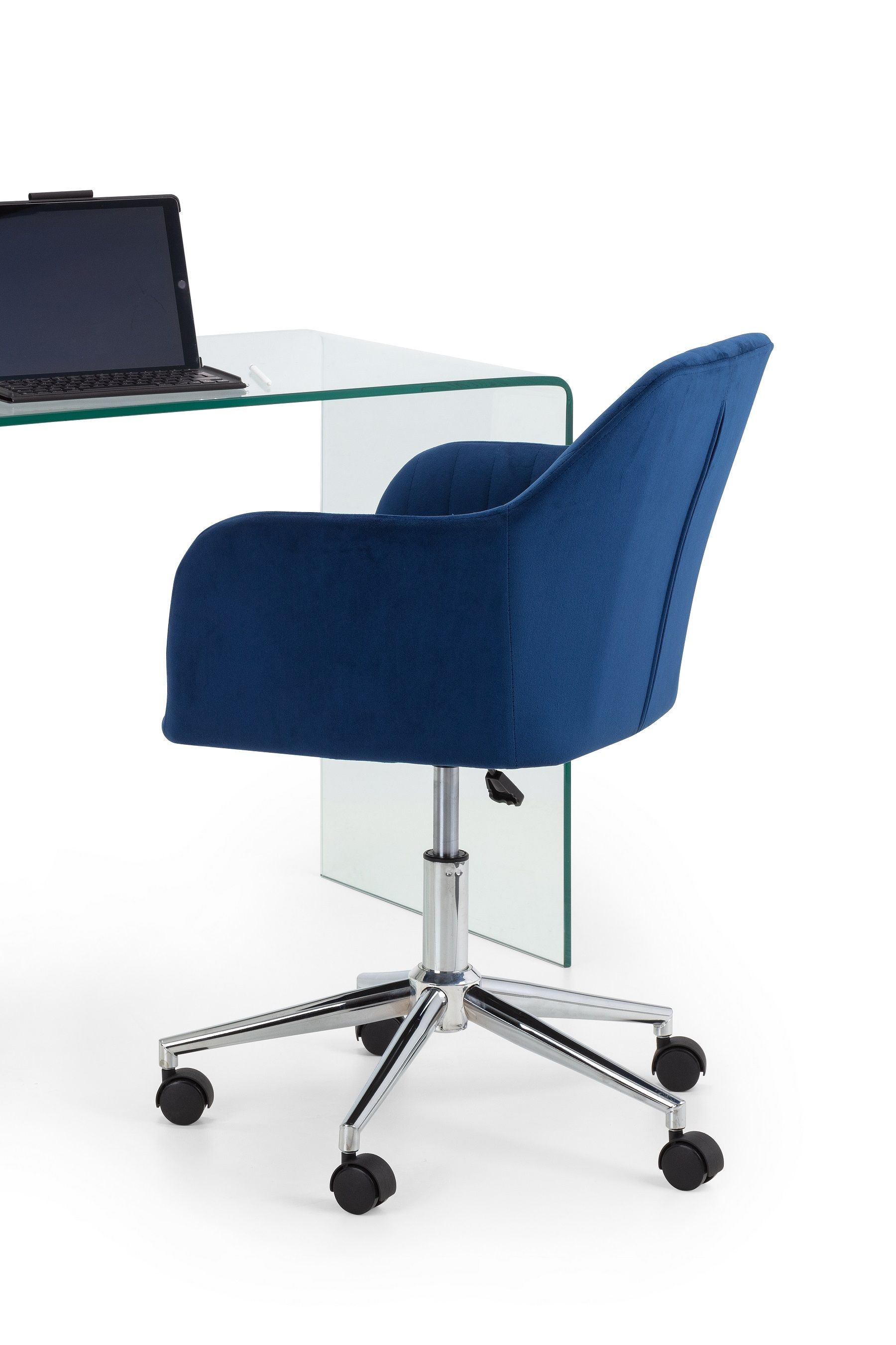Navy blue top velvet desk chair