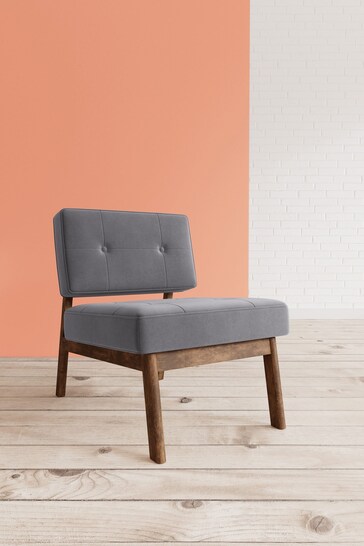 Swoon Easy Velvet Granite Grey Aron Chair