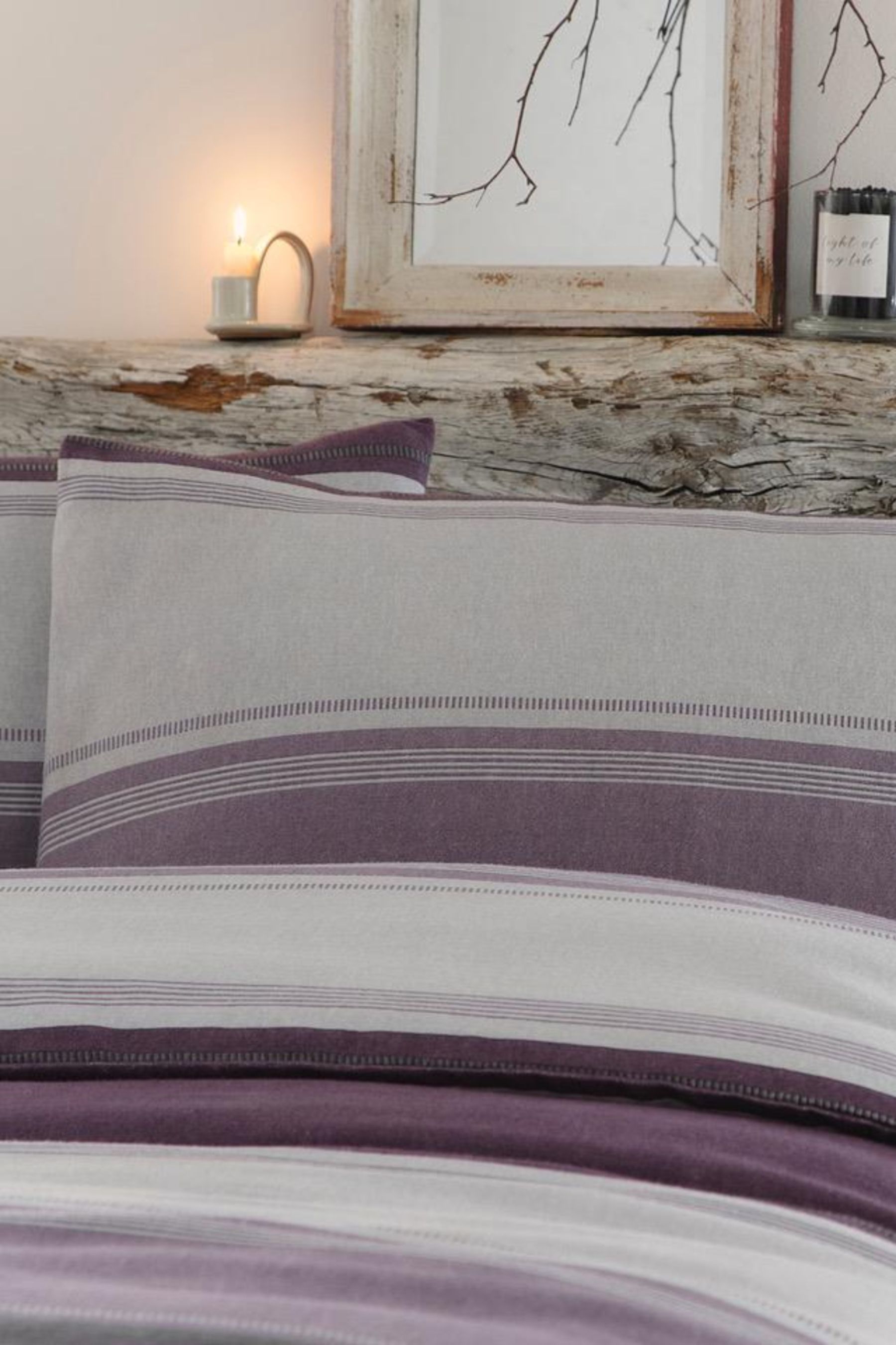 Buy Fusion Purple Betley Brushed Duvet Cover and Pillowcase Set from the Next UK online shop