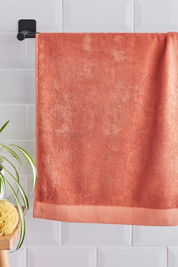 Pineapple Elephant Orange Bamboo Combed Cotton Blend Towel