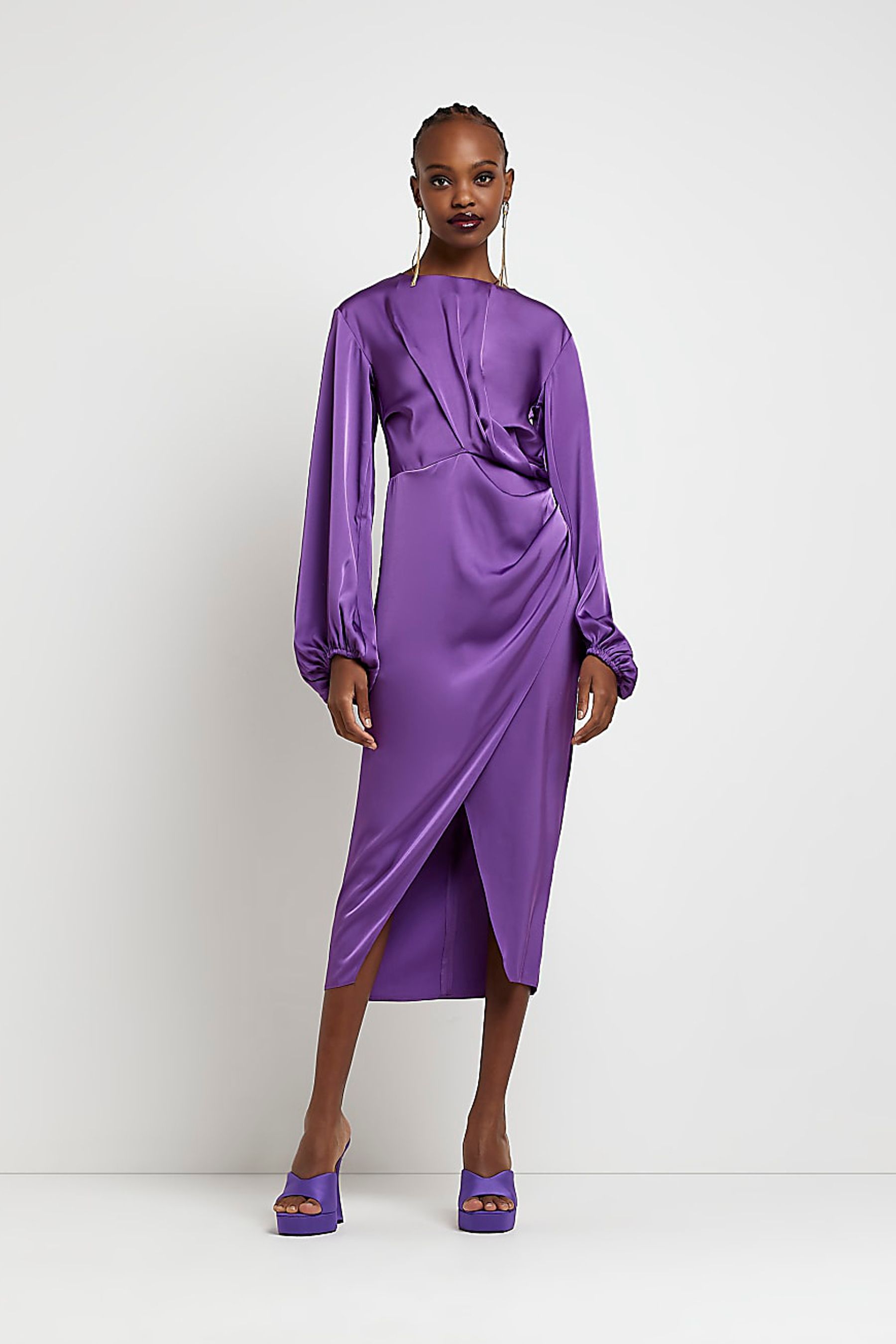 River island shop purple dress