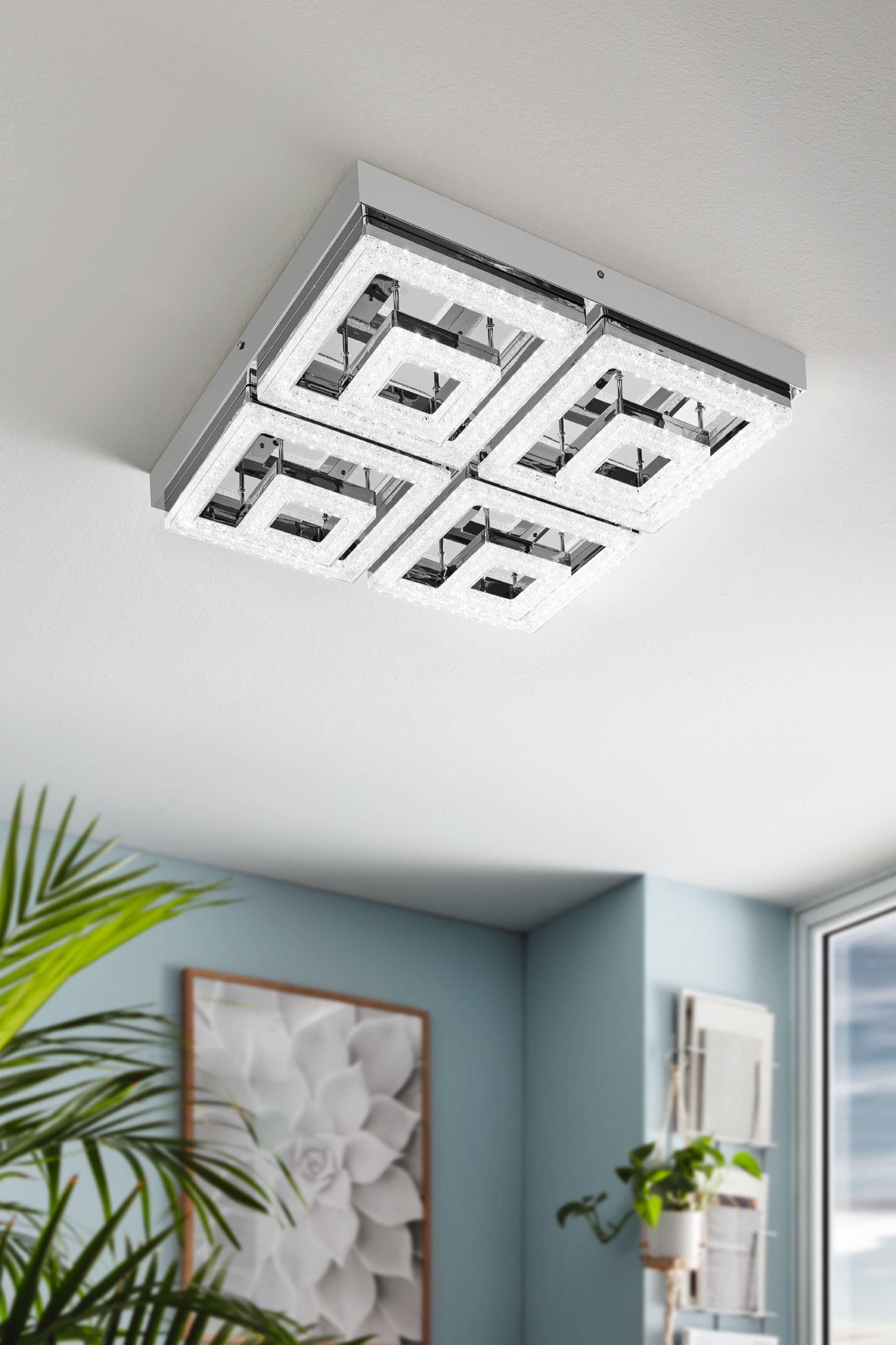 Large square best sale ceiling light