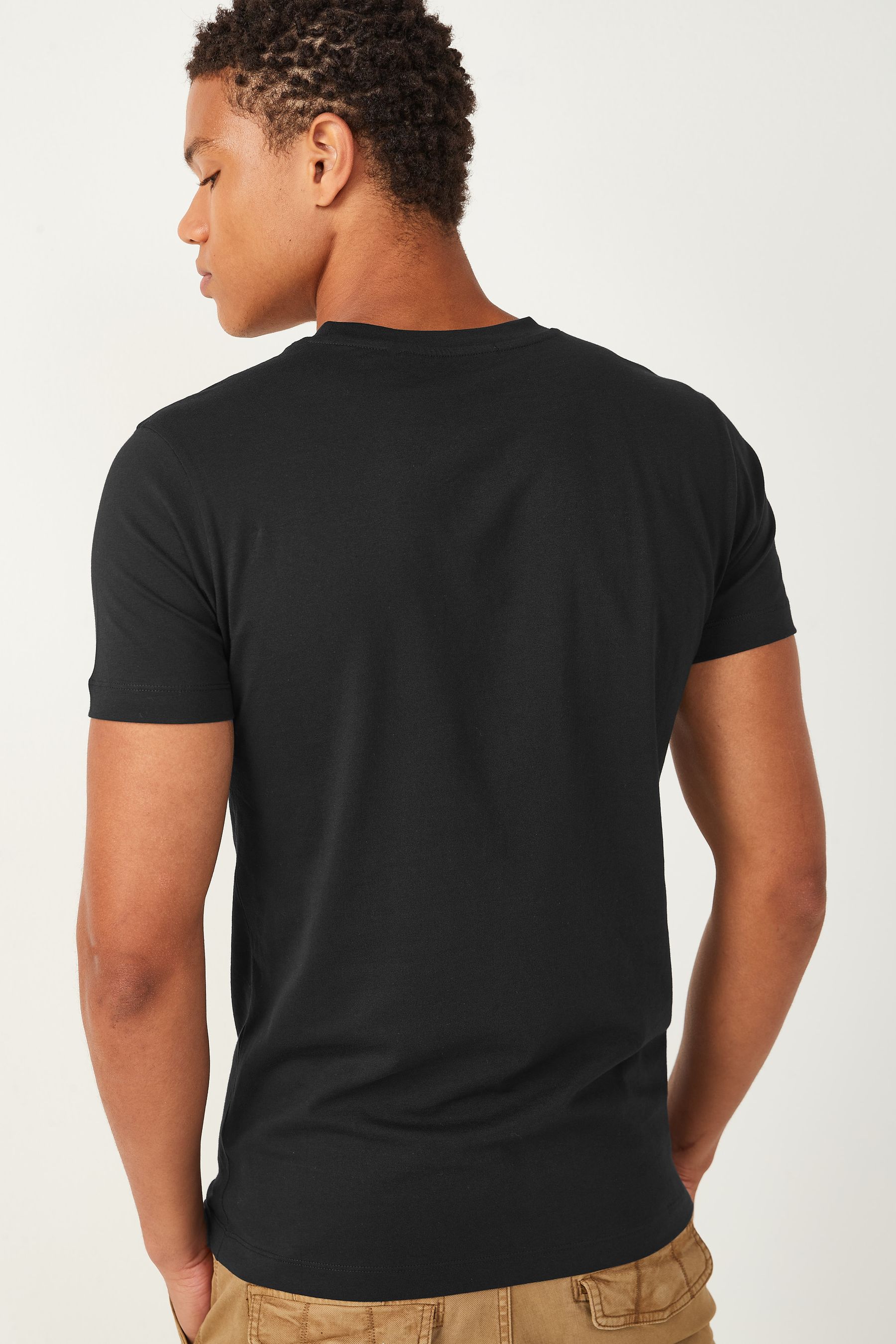 Buy Calvin Klein Black 100 Cotton Logo Slim T Shirt from the Next UK online shop