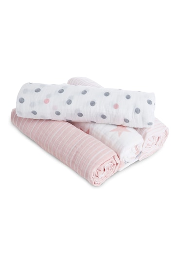 aden + anais doll Essentials Cotton Muslin Blankets 4 Pack