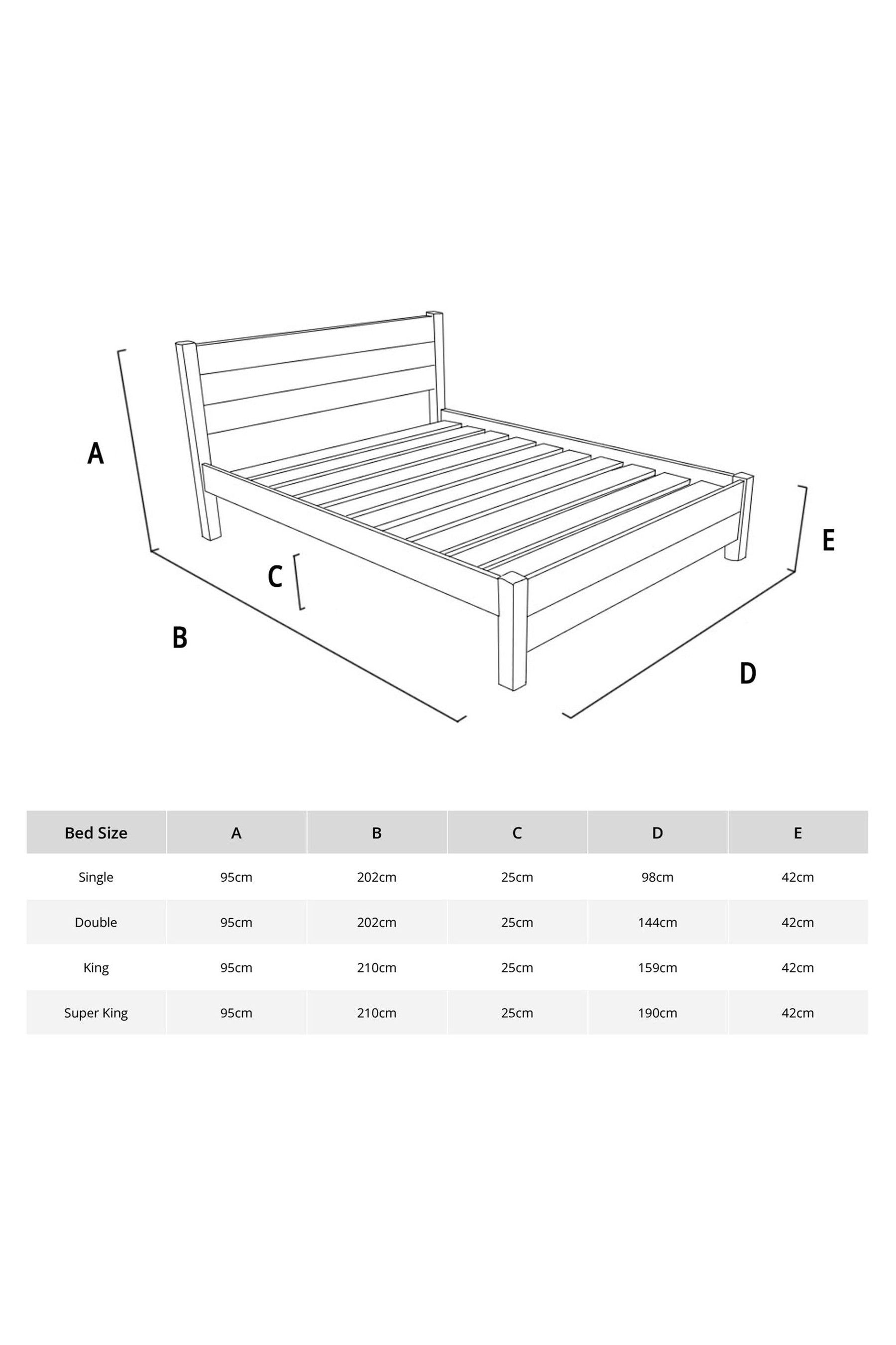Black square store bed frame