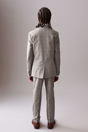 Neutral Check Suit Jacket (12mths-16yrs)