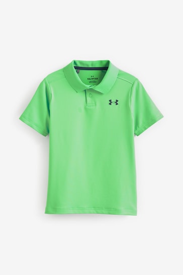 Under Armour Bright Green Boys Golf Performance Polo Shirt