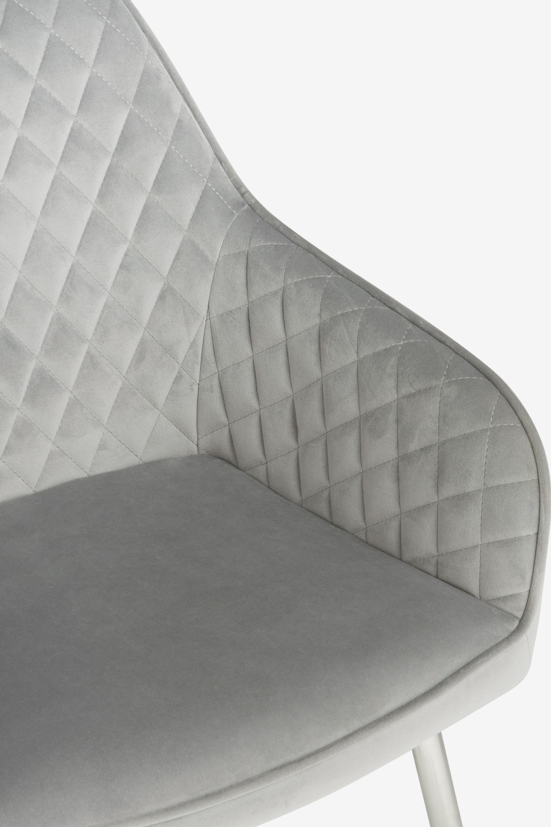 Next grey velvet chair sale