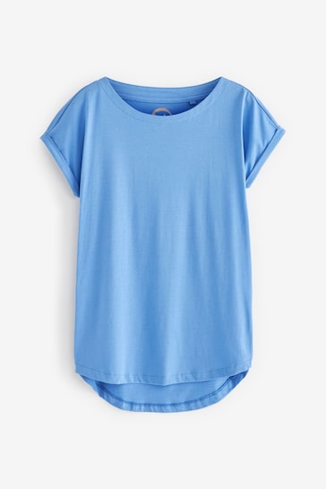 White/Blue/Daisy Print Cap Sleeve T-Shirts 3 Pack
