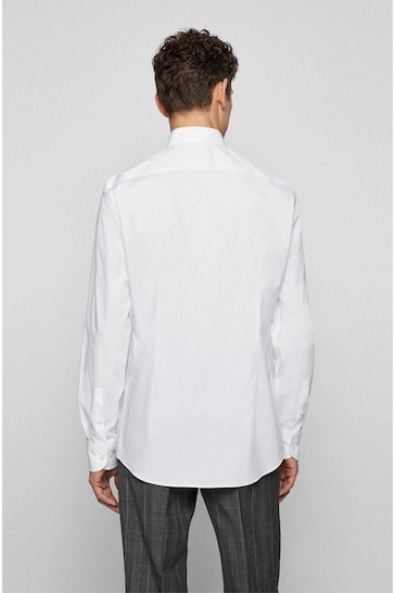BOSS White Chrome Slim Fit Shirt