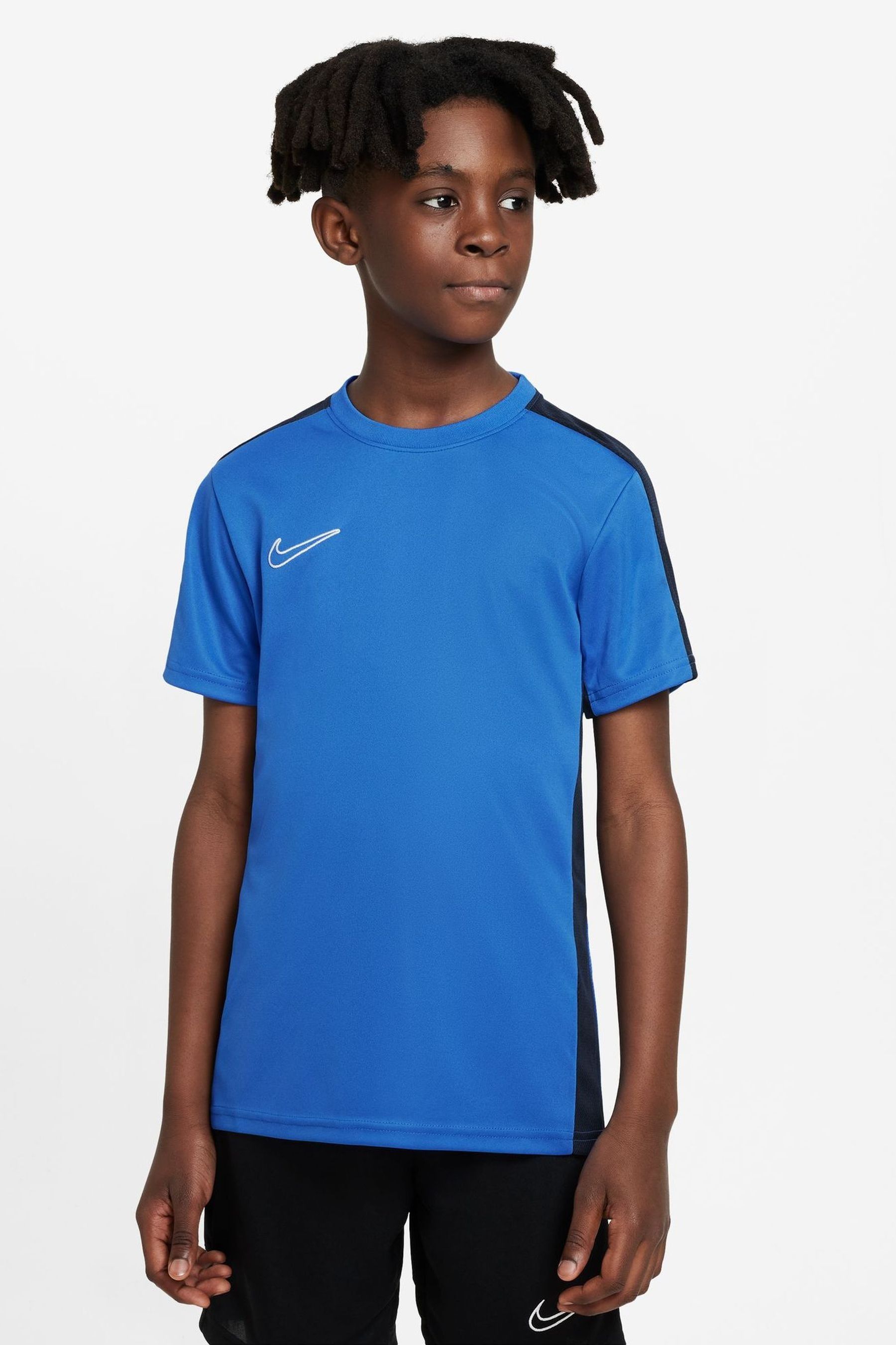 Buy Nike Light Blue Dri FIT Academy Training T Shirt from the Next