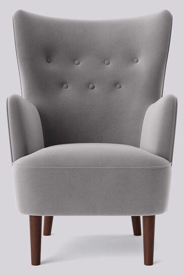 Swoon Easy Velvet Silver Grey Ludwig Chair