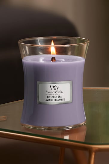Woodwick Purple Medium Hourglass Spa Candle