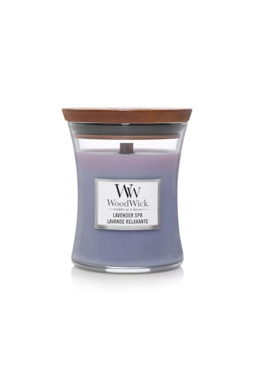 Woodwick Purple Medium Hourglass Spa Candle