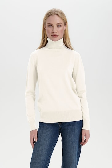 Buy Saint Tropez Mila White Rollneck Pullover Jumper from the Next UK ...
