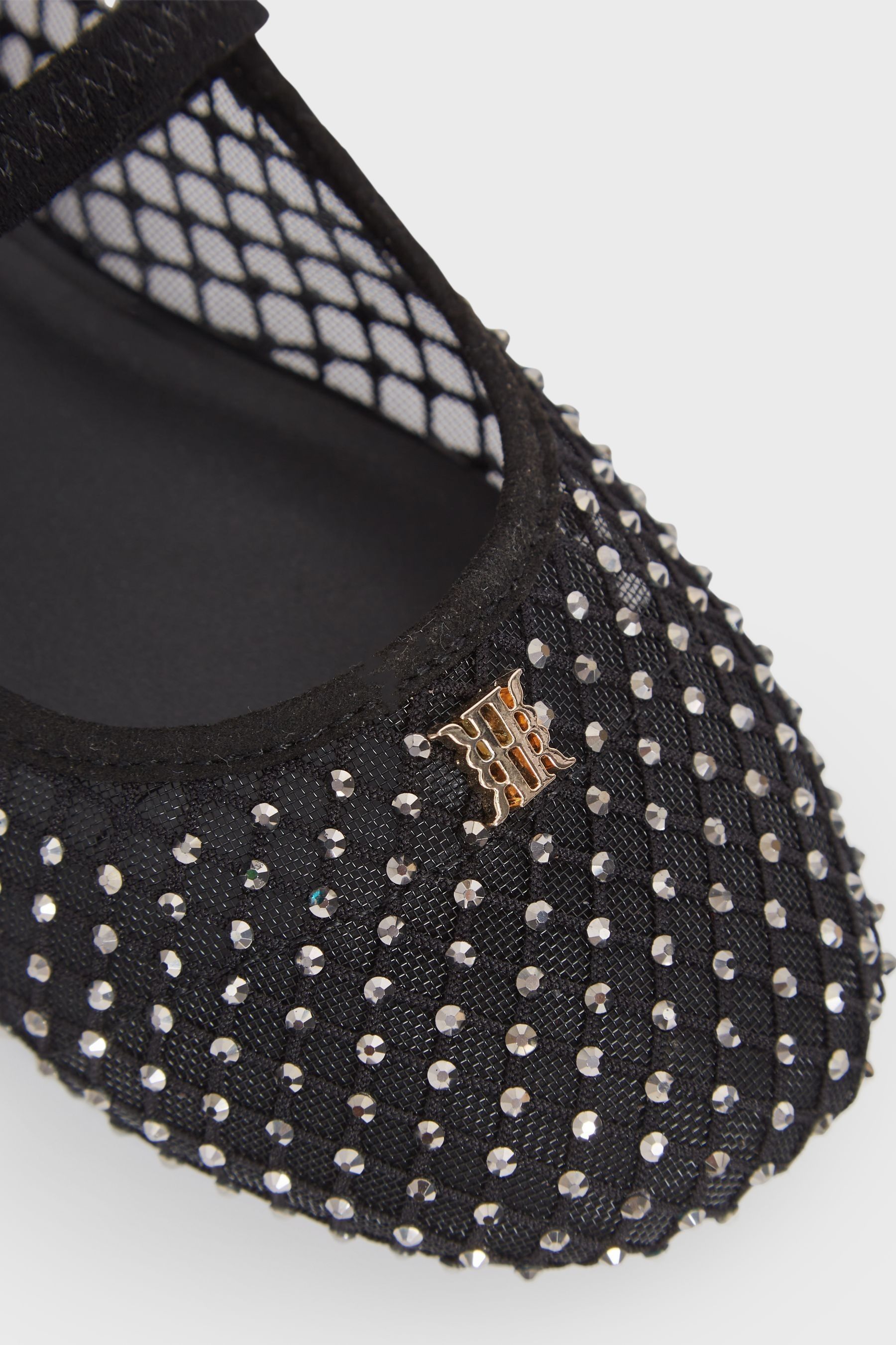 Mesh ballet flat with scattered best sale crystals