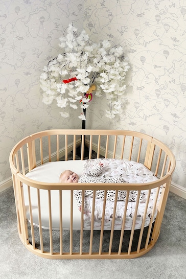 Boori Beech Oasis Oval Cot with Purotex Oval Mattress