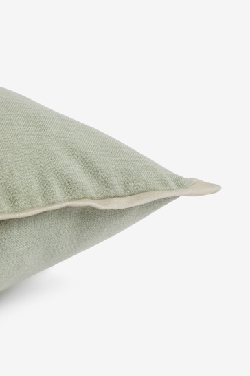Sage Green 50 x 50cm Dalby Contrast Edge Cushion