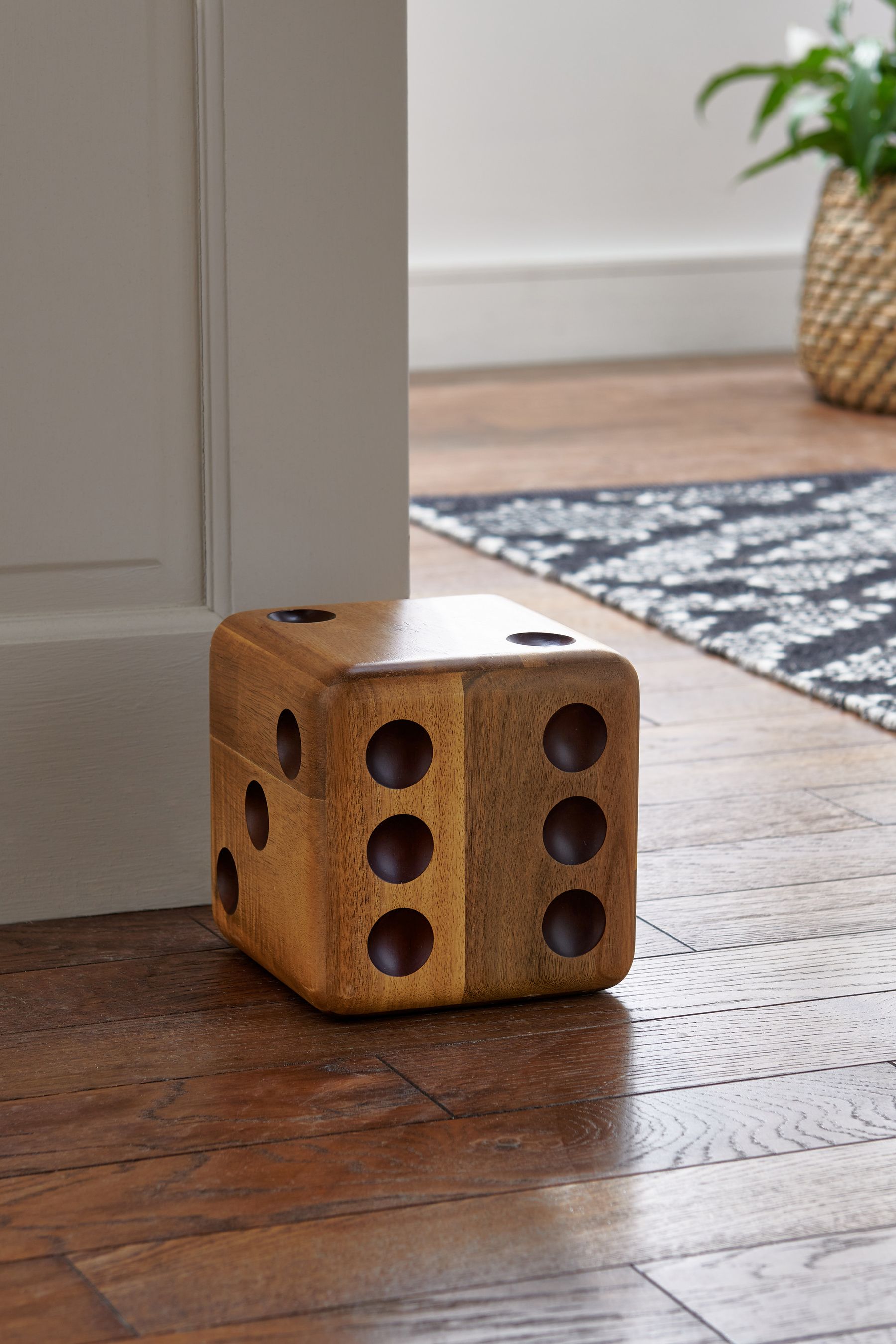 Buy Dark Brown Bronx Wooden Dice Doorstop from the Next UK online shop