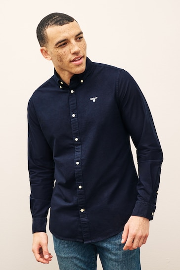 Barbour® Navy Blue Oxtown Classic Oxford Long Sleeve Cotton Shirt