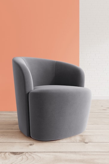Swoon Easy Velvet Granite Grey Ritz Chair