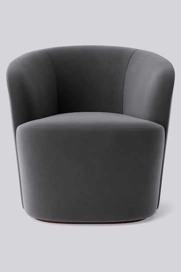 Swoon Easy Velvet Granite Grey Ritz Chair