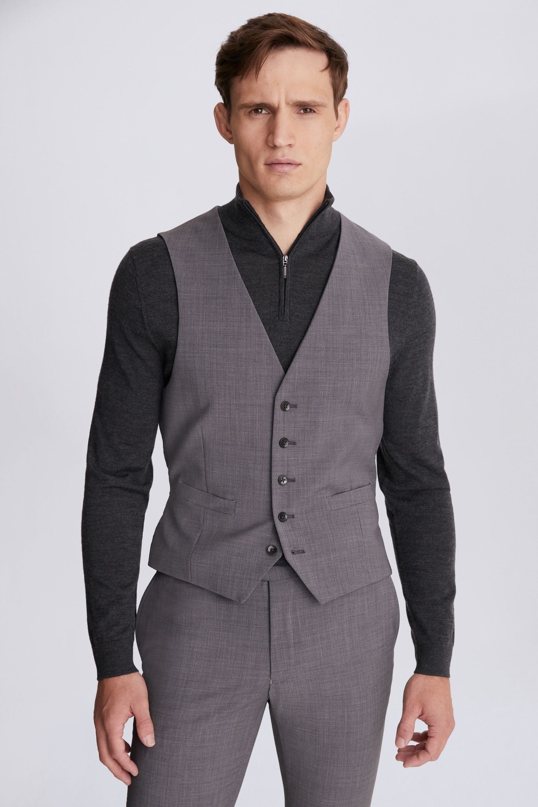 Buy DKNY Slim Fit Grey Suit Waistcoat from the Next UK online shop