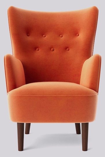 Swoon Easy Velvet Burnt Orange Ludwig Chair