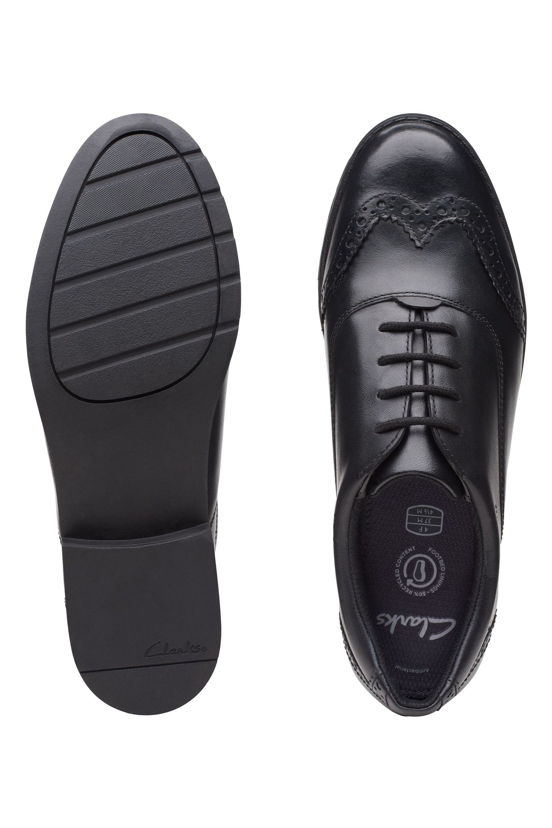 Buy Clarks Black Multi Fit Leather Aubrie Tap Shoes from the Next