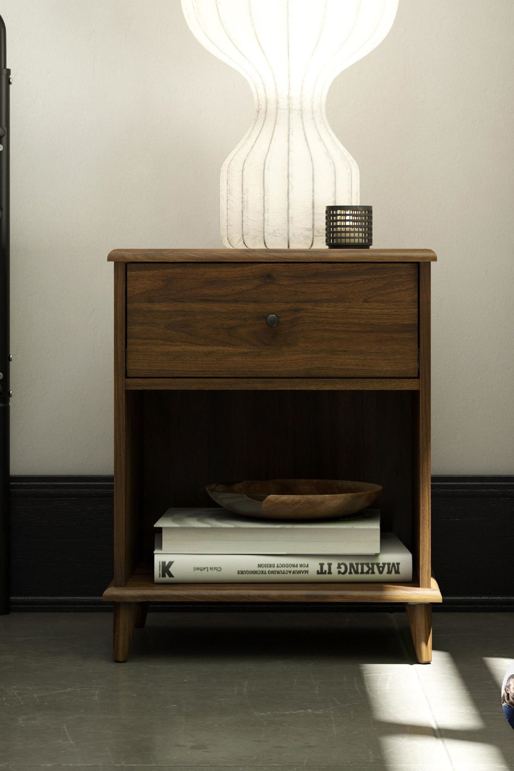 Walnut shop brown nightstand