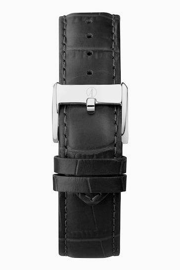 Accurist Classic Mens Black Leather Strap Analogue Watch