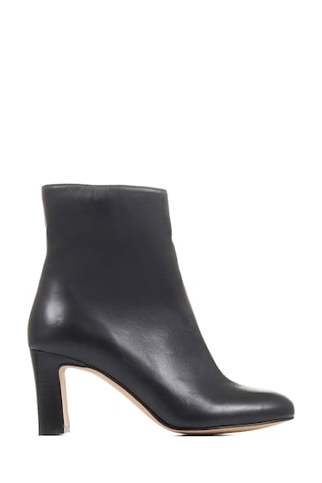 Jones Bootmaker Black Letty Heeled Leather Ankle Boots