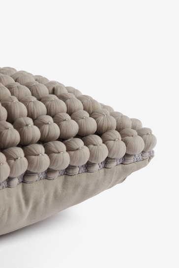 Grey 43 x 43cm Global Bobble Cushion