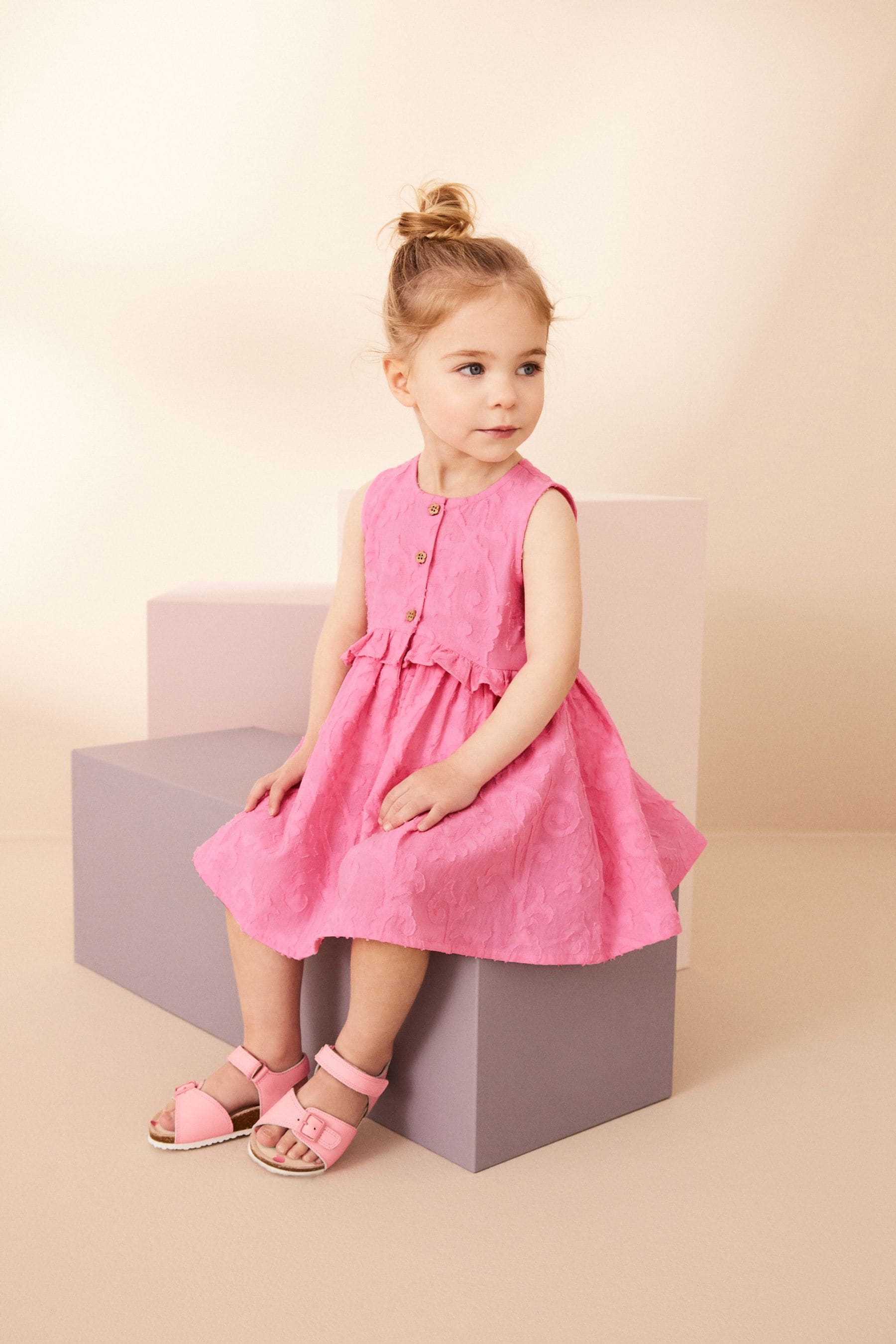 Baby pink peplum hotsell dress