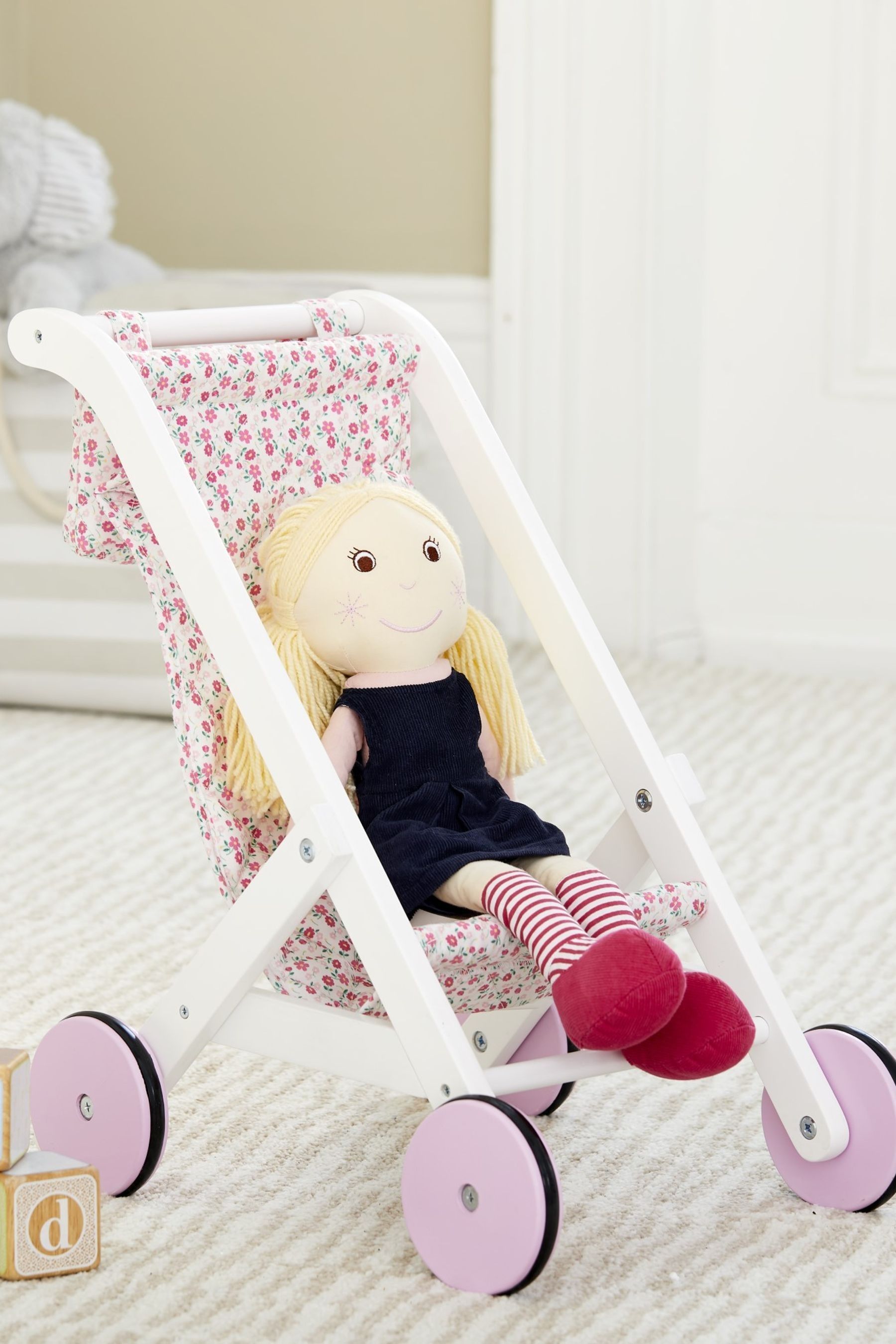 Buy JoJo Maman Bebe Wooden Toy Pushchair from the Next UK online shop