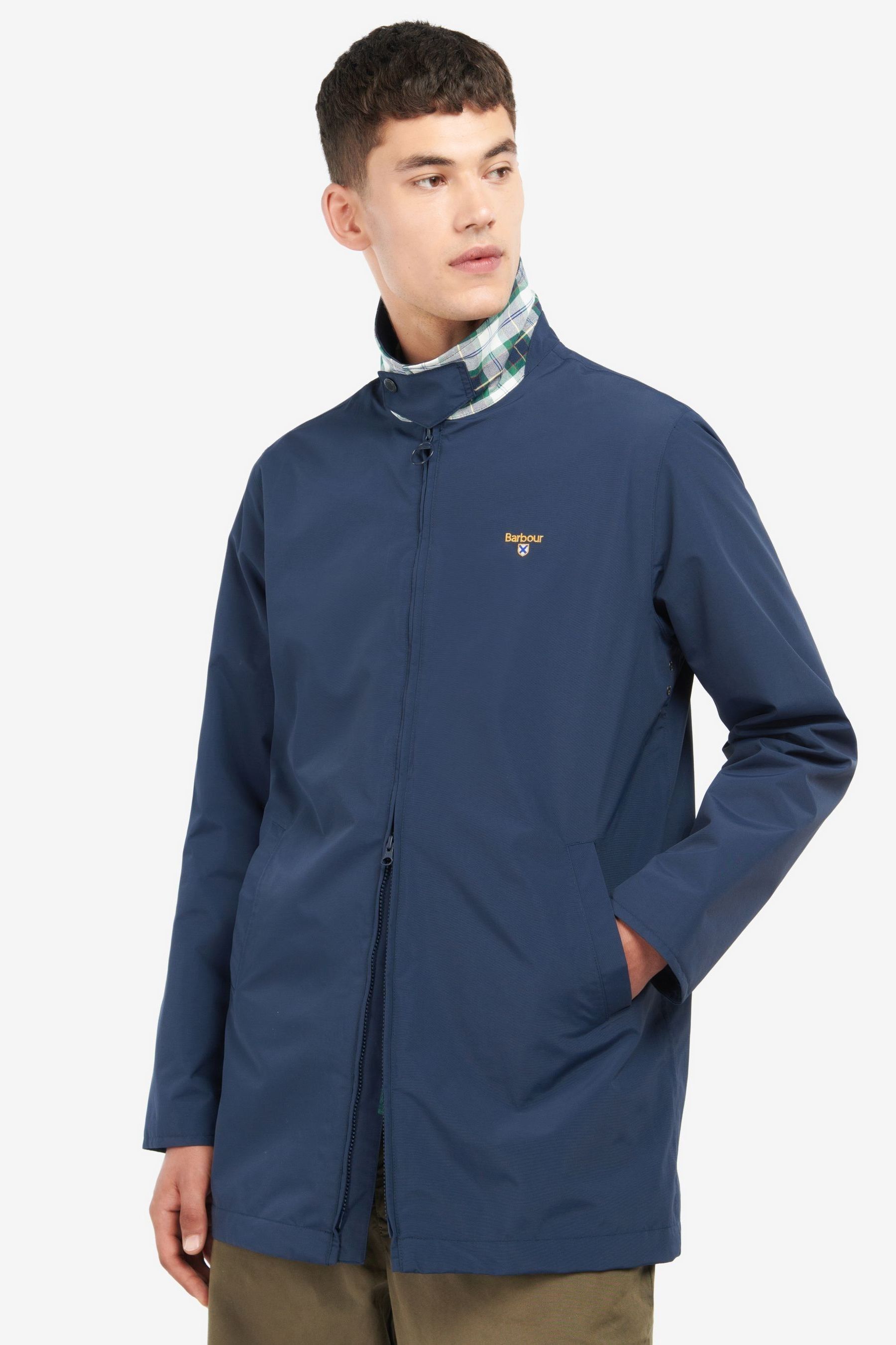 Buy Barbour Blue Crested Mac Jacket from the Next UK online shop