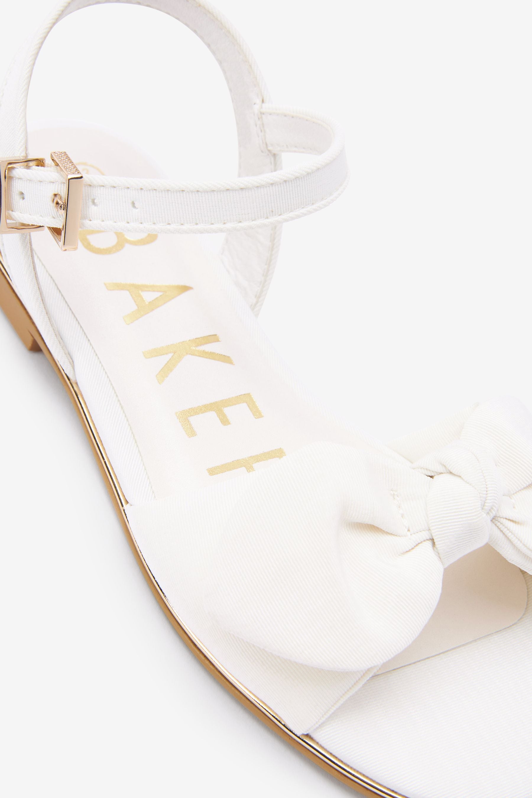 Ted baker top white bow sandals