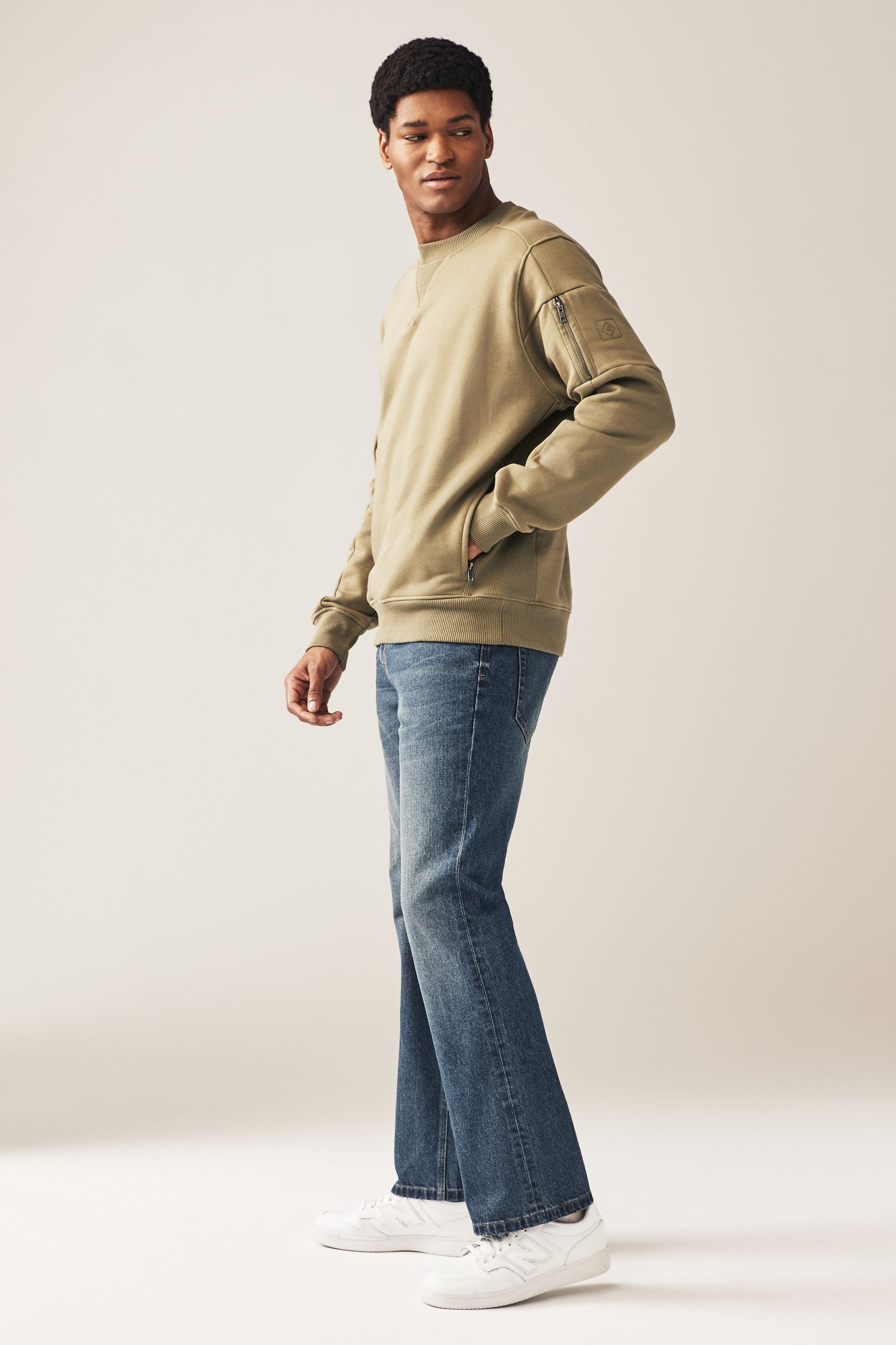 Buy Vintage Blue Bootcut 100 Cotton Authentic Jeans from the Next