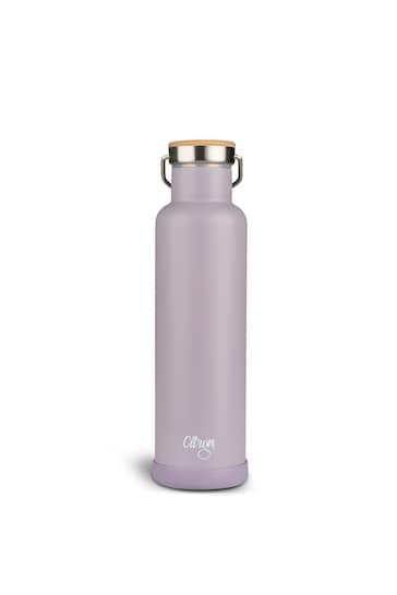 Citron Insulated Water Bottle with Extra Lid 750ml Purple
