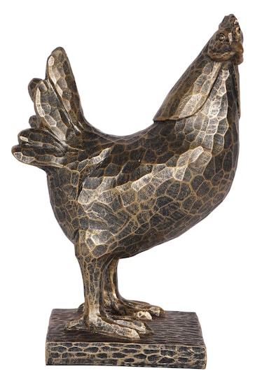 Laura Ashley Antique Bronze Hen Sculpture
