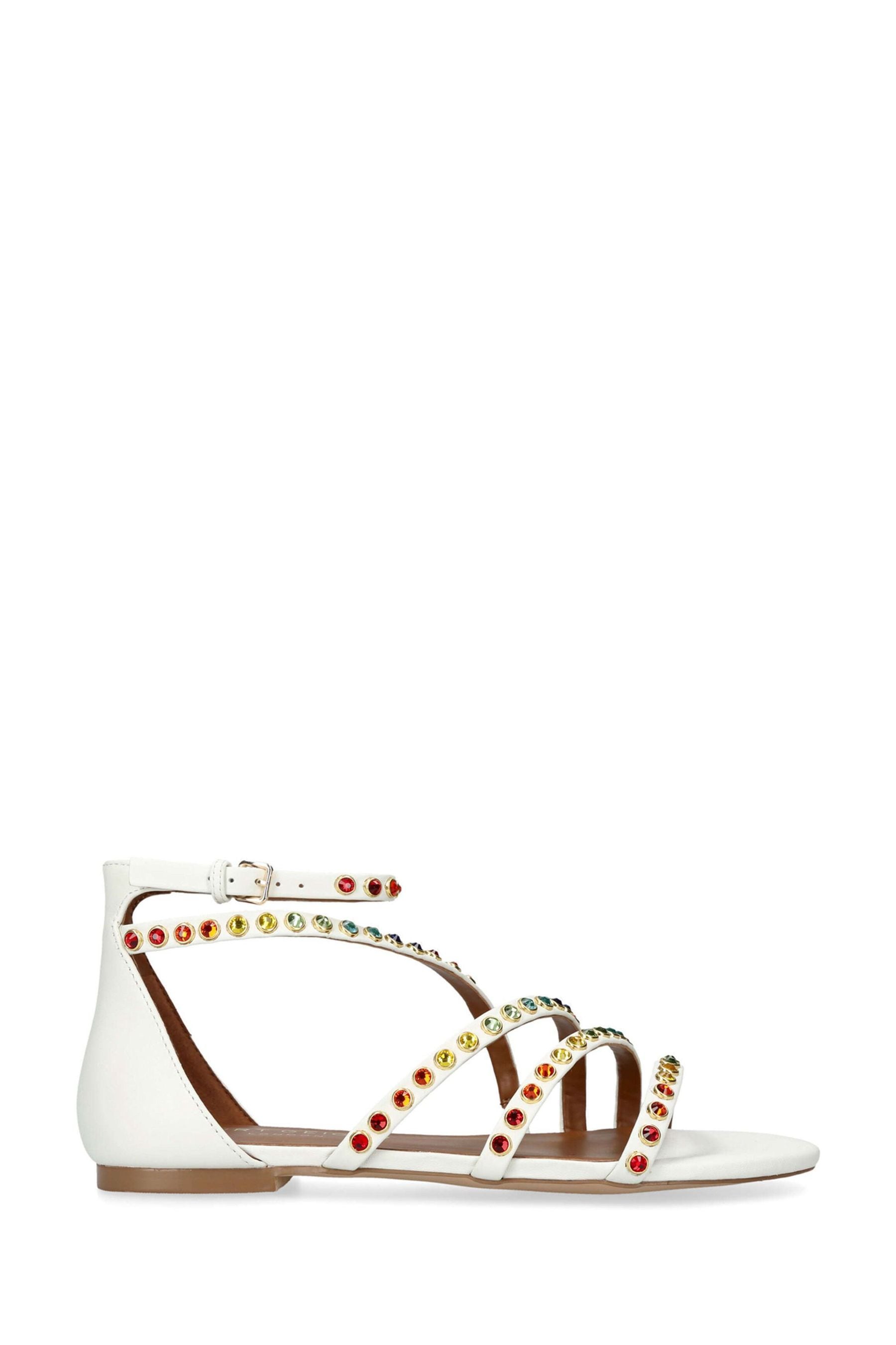 Cream colored flat 2025 sandals
