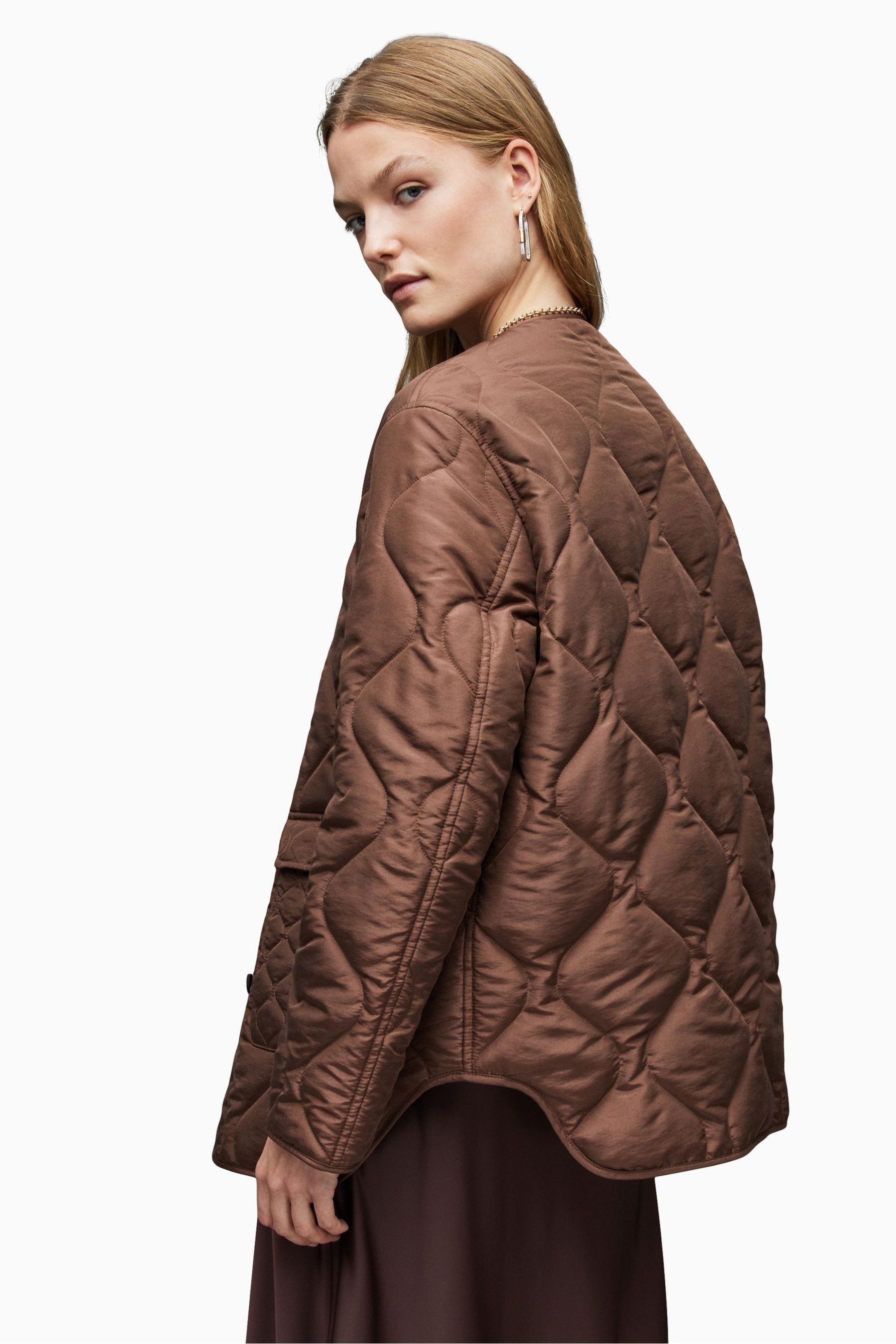 AllSaints Foxi Brown Liner Jacket