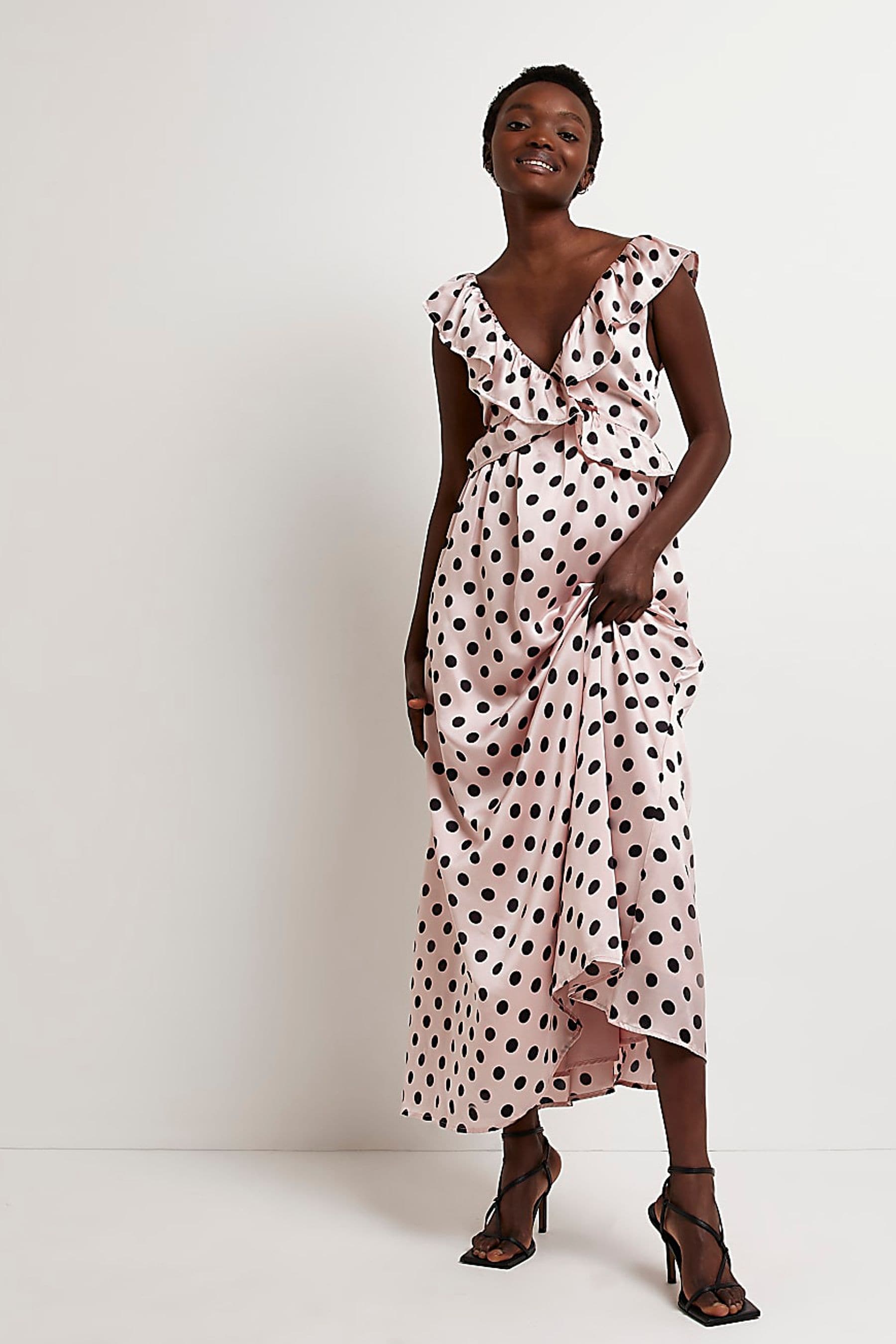 River island pink maxi deals dress