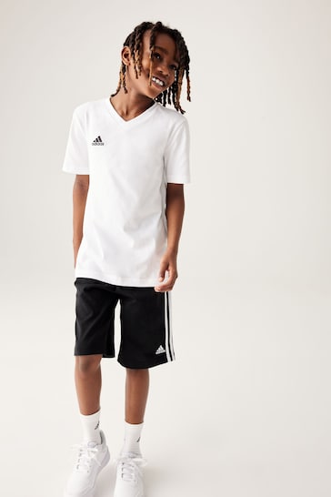 adidas Black Sportswear Essentials 3-Stripes Knit Shorts