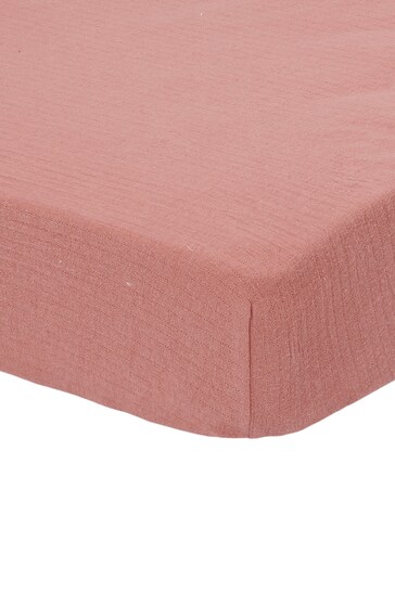 Little Dutch Pink Pure Pink Blush Fitted Bassinet Sheet