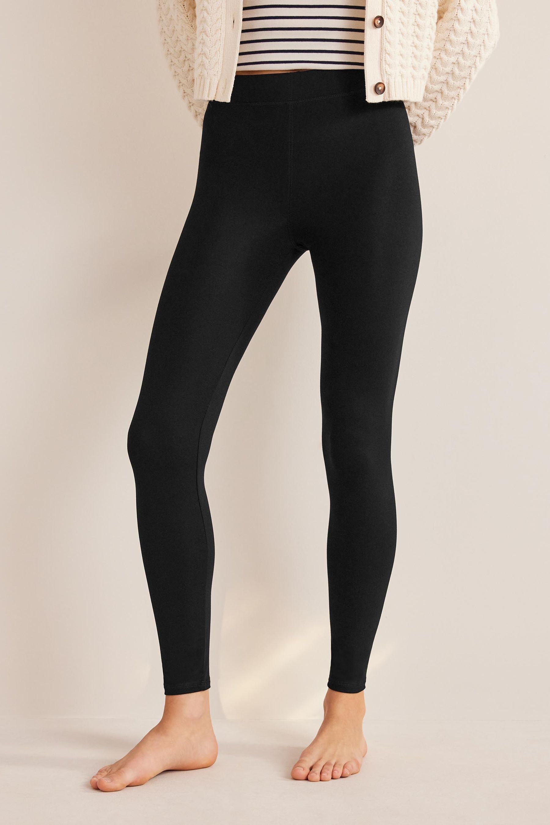 Buy Boden Black High Rise Jersey Leggings from the Next UK online shop