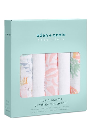 aden + anais Essentials Cotton Muslin Squares 5 Pack