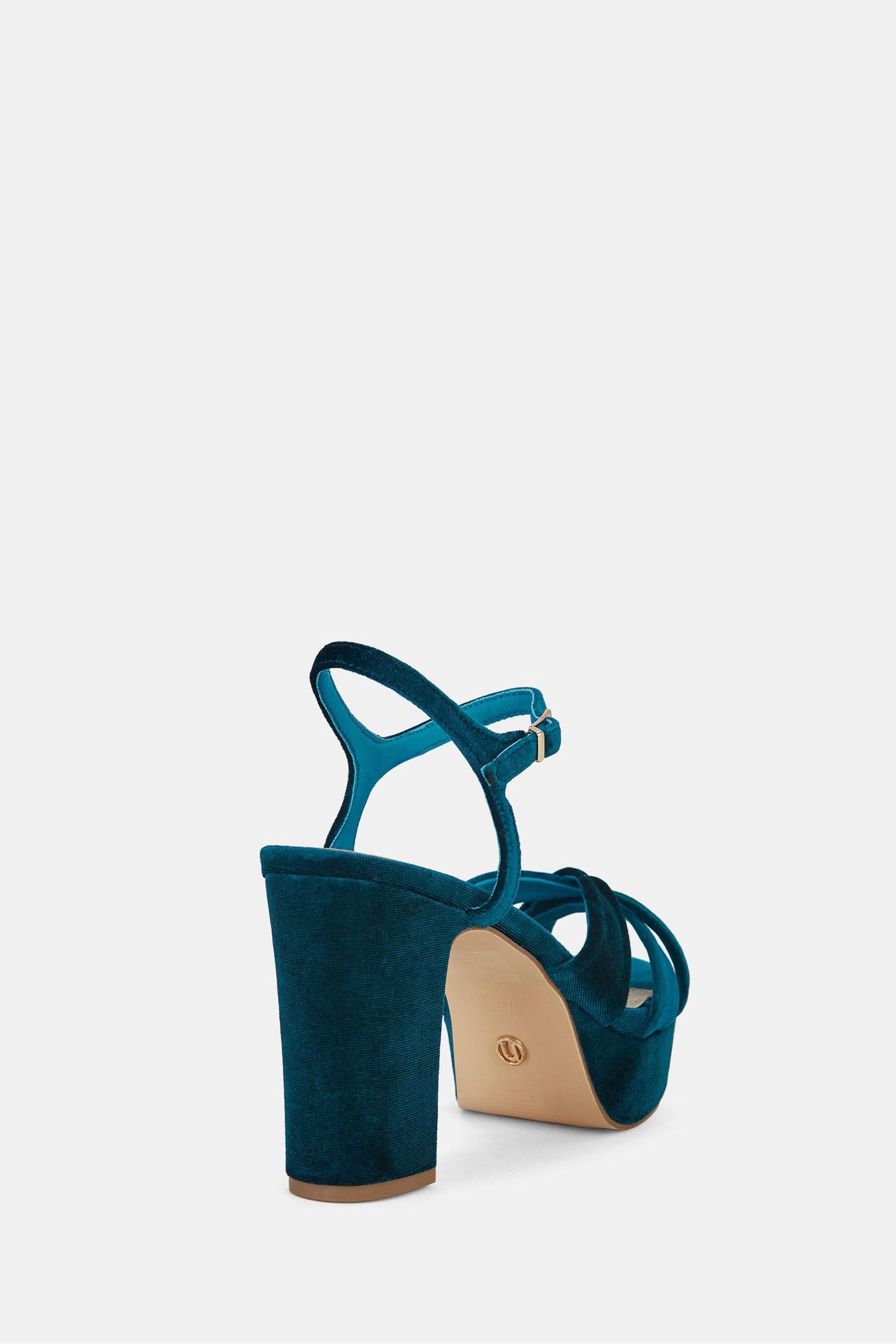 Buy Novo Green Regular Fit Luella Block Heel Platform Ankle Strap