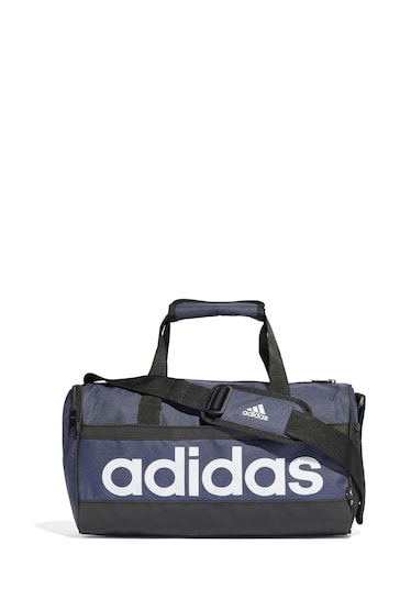 adidas Blue Extra Small Essentials Linear Duffel Bag
