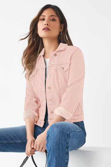 LTS Tall Women's Hot Pink Denim Jacket